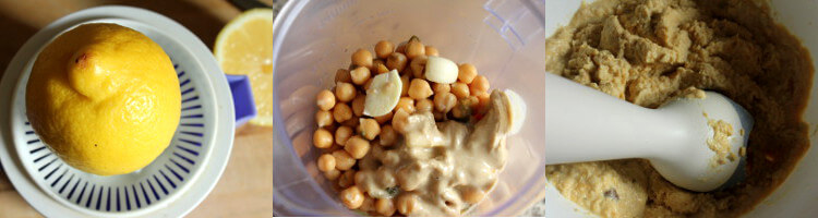 Hummus de garbanzos. Imagen ingredientes