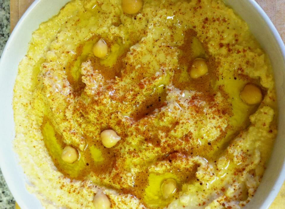Hummus de garbanzos. Imagen salsa de hummus